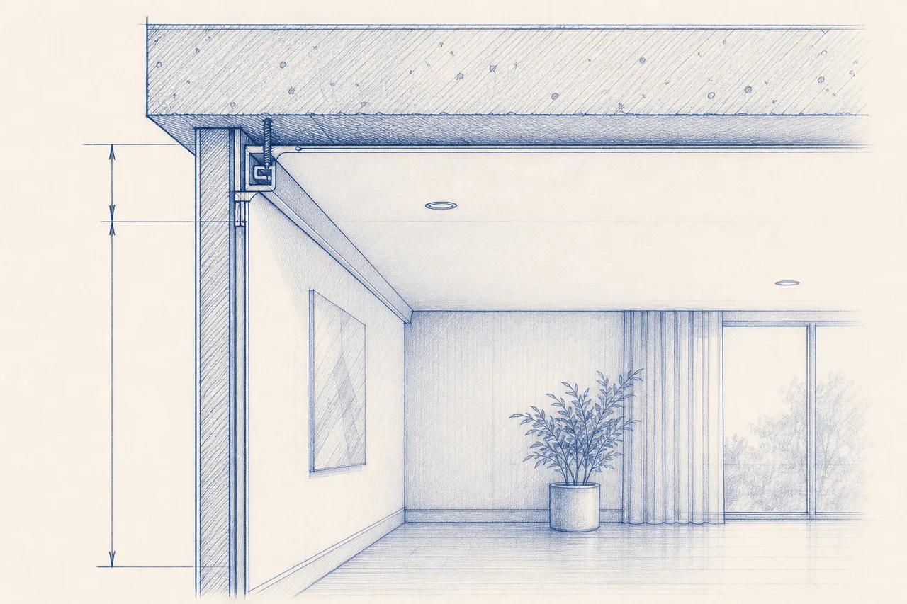 How much ceiling height do you lose with a stretch ceiling