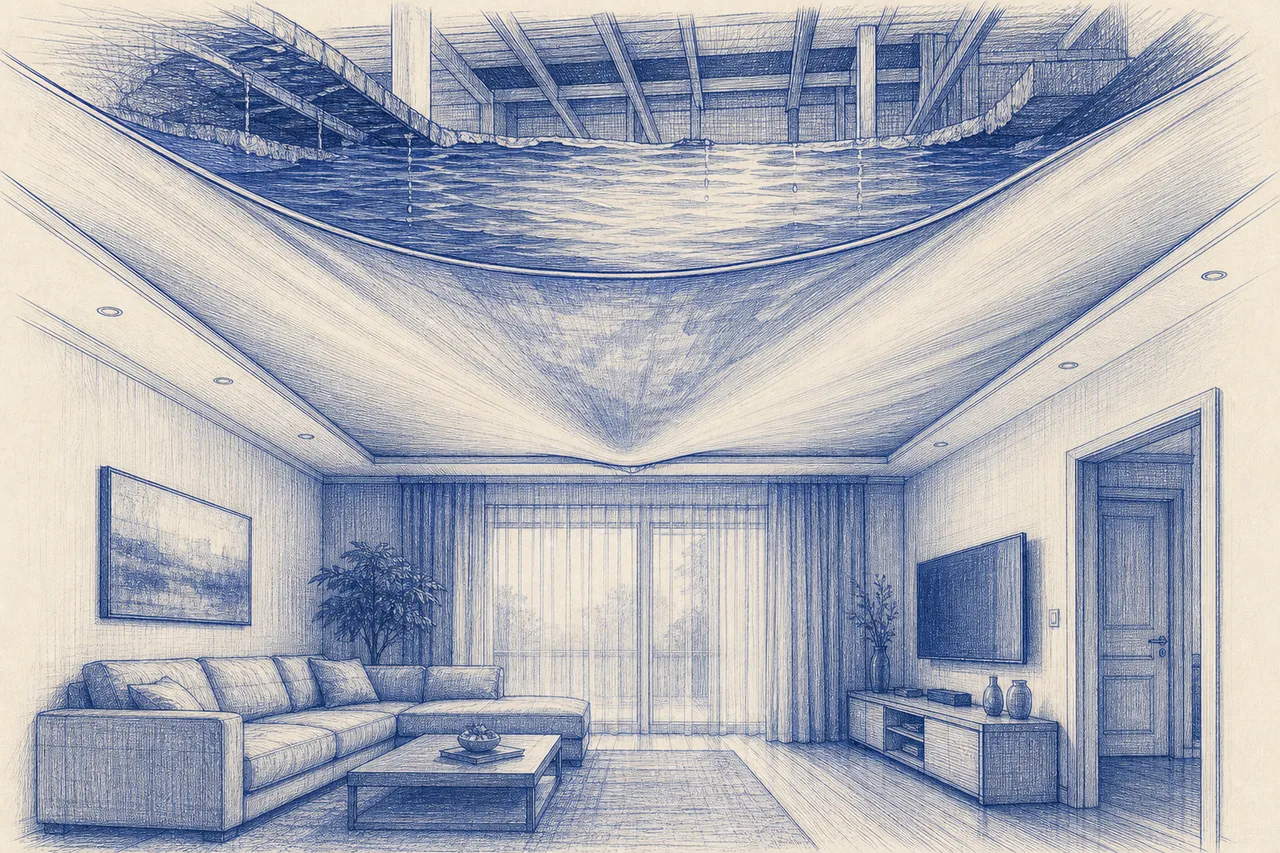 Stretch ceiling during flooding: will it save you and what to do